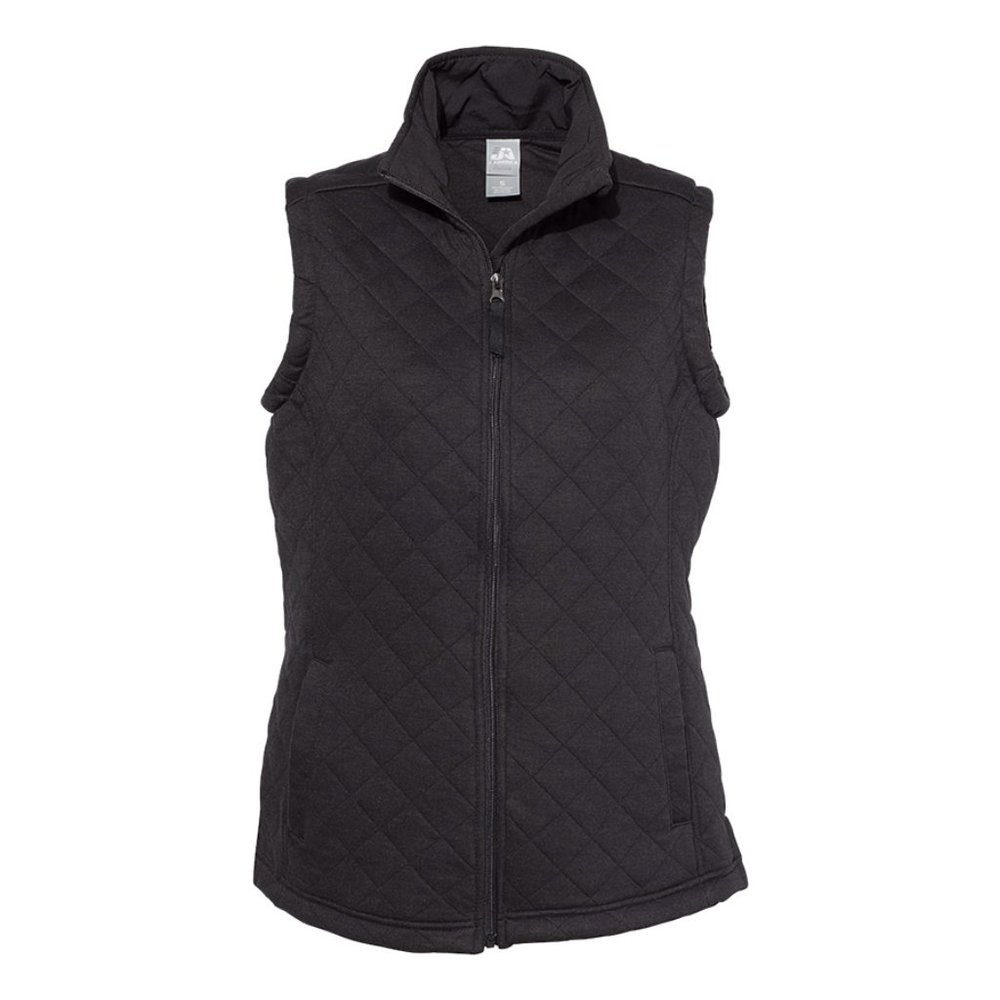 Women's Black Quilted Vest